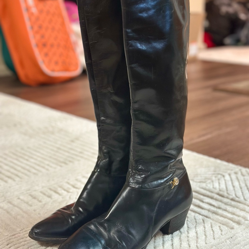 Salvatore Ferragamo Black Heeled Boots